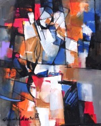 Mashkoor Raza, 16 x 20 Inch, Oil on Canvas, Abstract Painting, AC-MR-157
